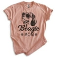 thumbnail image 1 of Beagle Mom T-shirt, Unisex Women's Shirt, Beagle Owner, Cool Dog Mom Gift, Heather Sunset, XX-Large, 1 of 6