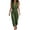 Green, variant on SROBPTY Womens Jumpsuits Solid Sleeveless Collared Zip with Pockets Cargo Long Rompers