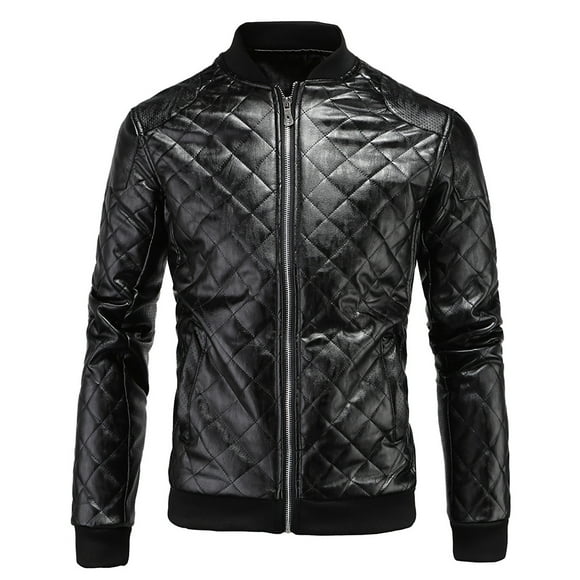 Leather Motorcycle Jacket Mens Leather Plus Fleece Jacket, Motorcycle Jacket, Warm Leather Jacket Fleece Mens Jacket Mens Fleece Jacket Men'S Leather Jacket
