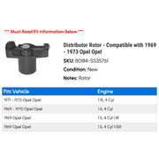Distributor Rotor - Compatible with 1969 - 1973 Opel Opel 1970 1971 1972