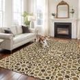 thumbnail image 2 of Large Area Rugs for Living Room Bedroom, Traditional Morocco 6'x9' Rug Washable Carpet Runner Indoor Outdoor, Vintage Abstract Geometric Art Brown Non Slip Floor Mats Rug for Kitchen, Playroom, 2 of 8
