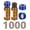 Amber, variant on 2mL Autosampler Vials, 1000 Pack – 9-425 Clear HPLC Vial with Blue Screw Caps, Graduation & Writing Patch, PTFE/Silicone Septa for LC Sampling