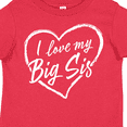 thumbnail image 4 of Inktastic I Love My Big Sis in White Chalk Heart Boys or Girls Toddler T-Shirt, 4 of 5
