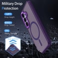 thumbnail image 2 of DOMAVER Samsung Galaxy S26 Case 6.3 Inch, MagSafe Compatible Matte Translucent Cover, Slim Shockproof Protective - Purple, 2 of 9
