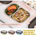 thumbnail image 3 of Cajas bento para niños y estudiantes, caja bento con aislamiento térmico, lonchera para adultos, revestimiento de acero inoxidable de alta calidad, contenedores de almuerzo para niños, lonch, 3 of 5