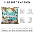 thumbnail image 6 of HENGT Hawaiian Surfer Palm Trees Flowers Pillowcase with Hidden Zipper Microfiber Pillow Cover Queen Size 2pcs Breathable and Ultra Soft for Sofa Bed Sleeping, 6 of 6
