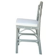 thumbnail image 4 of Home Square 27" Rattan and Cotton Counter Stool in Gray - Set of 3, 4 of 9