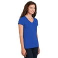 thumbnail image 5 of Gildan Women’s V-Neck T-Shirt, Stretch Tees 100% Heavy Cotton Ladies Short Sleeves T-Shirt, Royal S, 5 of 5