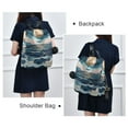 thumbnail image 4 of FORMRS Women's Travel Backpack Purse Anti-Theft Hidden Pockets Casual Shoulder Bag, Rolling Waves, 4 of 7