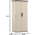 thumbnail image 6 of Vertical Outdoor Storage Shed with All-Weather Construction, Vanilla, 6 of 9