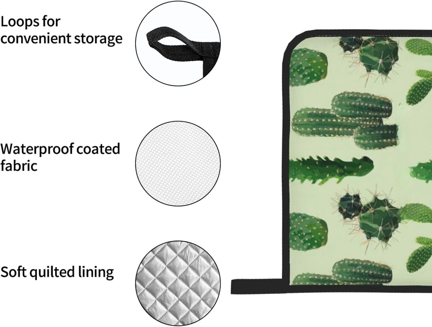 peyaoo Cactus. Oven Mitts and Pot Holders Sets for Kitchen 4 Pcs 7""X11"" Heat Resistant Baking Cooking