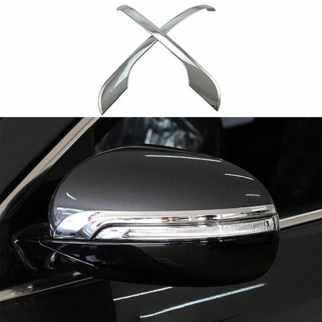 for Kia for Sorento 2016 - 2020 Chrome Car Rear View Side Door Mirror Strip Cover Trim -