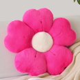thumbnail image 1 of Almohada ZCNYCLAM de piel sintética decorativa con flores de 14.9 pulgadas, color rosa intenso, 1 of 7
