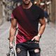 thumbnail image 2 of Camisetas de Manga Larga para Hombres Imprimir Fallow Cuello Redondo Camiseta, Moda Casual Manga Corta Mezcla de Algodón/Lino, 2 of 9