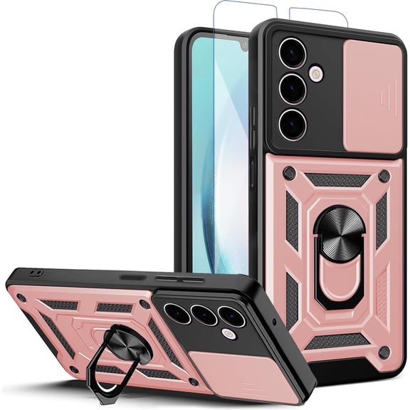 for Samsung Galaxy A25 5G Case: Phone Case with Screen Protector for Samsung Galaxy A25 5G International Version - Rose Gold