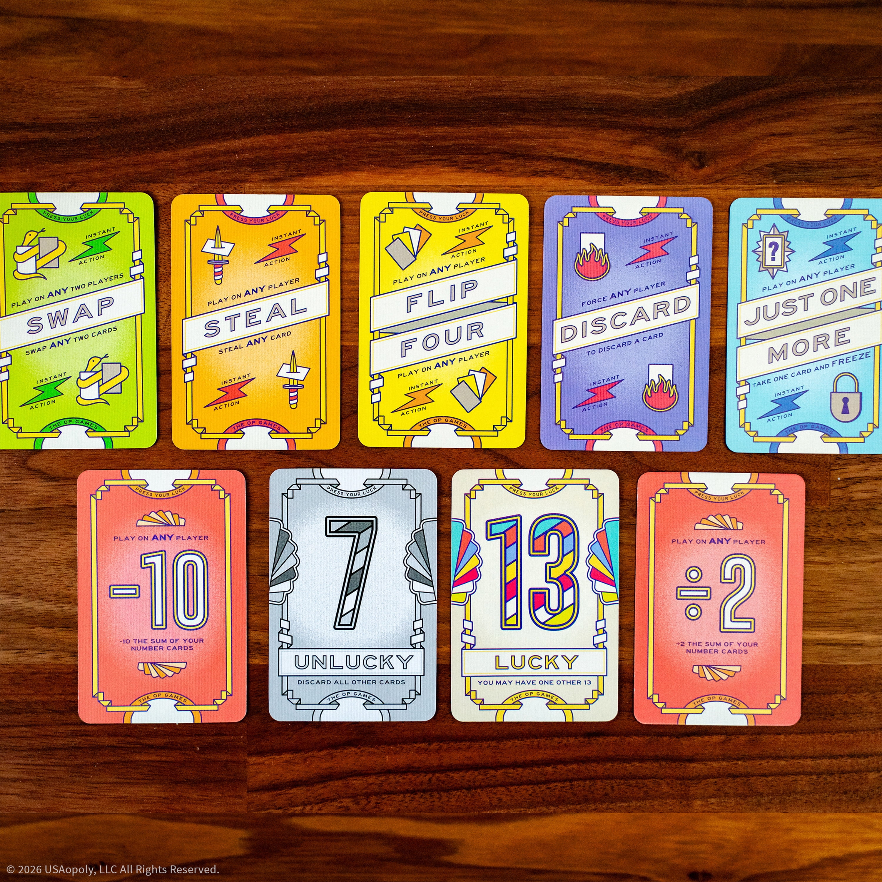 Flip 7: With a Vengeance, Addictive Press Your Luck Game, New Special Action Cards & Negative Modifiers, Fast-Paced, Easy to Teach Party Game from The Op Games (Walmart Exclusive)