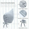 thumbnail image 4 of Dalrosia 6PCS Baby Newborn Hospital Hats Earflap Caps Beanies Bonnets for Baby Girls Boys Infants Toddlers, 4 of 8