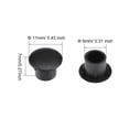 thumbnail image 3 of Uxcell 8mm Dia Black Plastic Locking Hole Plug Button Top Flush Type Screw Cap Cover 100 Pack, 3 of 4