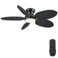 thumbnail image 1 of Ventilador de techo Kviflon 114 cm con luces y mando a distancia negro, 1 of 9