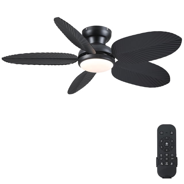 Ventilador de techo Kviflon 114 cm con luces y mando a distancia negro