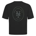 thumbnail image 3 of Men's Levelwear Black New York Mets Register Oversized Luxe Signature Knit T-Shirt, 3 of 3