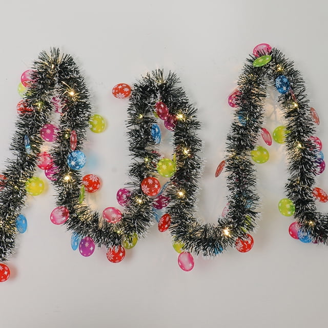 Chmadoxn Christmas Ribbon Stretch Lights Strip Ambient Lights Beads Decoration Strip Party Decoration Shop Colourful String Lights Wool Strip Lights Festive Ribbon Strip Lights