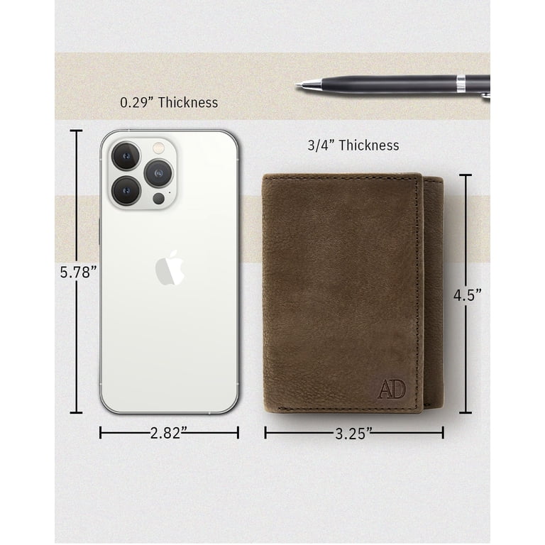 Access Denied RFID Trifold Wallet, Genuine Leather, Brown photo 3