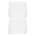 thumbnail image 3 of SHISUYAN 2 Pcs Multi-Grid Currency Box Acrylic Cash Storage Box with Multiple Compartments Transparent Money Organizer for Desk Cash Tray for Bills and Coins, 3 of 8