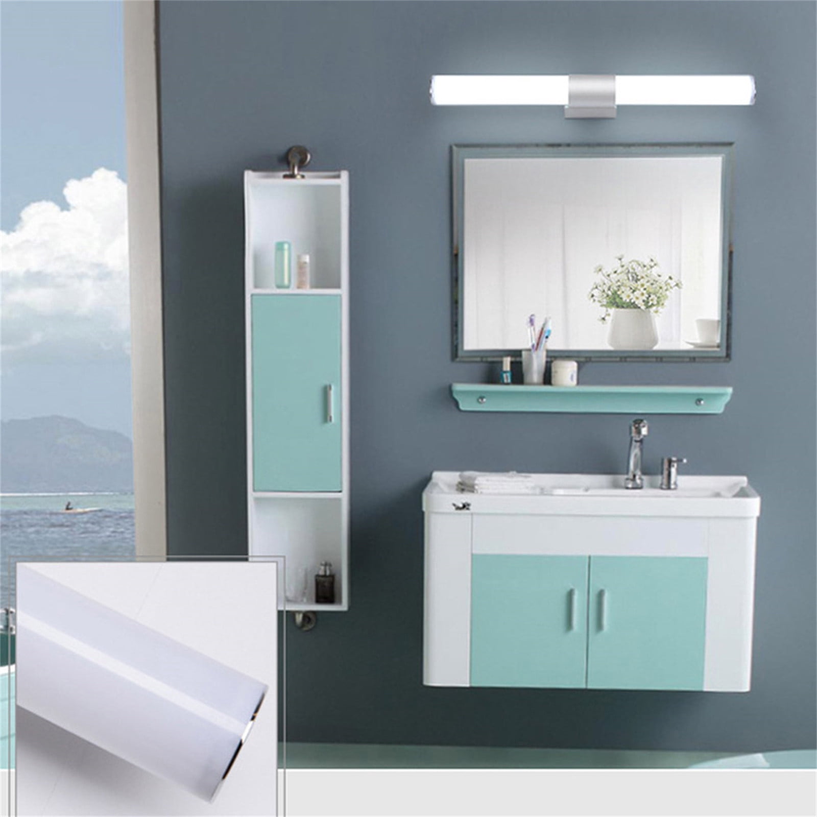 Led Bathroom Vanity Light, 12W/16W Bathroom Vanity Lighting Fixture Wall Lamp Make-Up Mirror Front Light, 40Cm 16W White Light, Bd71 Modern Led Vanity Mirror Light For Bathroom