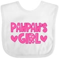 thumbnail image 3 of Inktastic Pawpaw's Girl Girls Baby Bib, 3 of 4