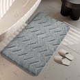 thumbnail image 4 of sruoe Bath Mat Rugs, Bath Mats for Bathroom Floor, Extra Absorbent Quick Dry Bathroom Mats, Washable Bath Rugs and Mats, Bath Carpet for Shower, Polyester, Gray, 4 of 5