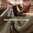 thumbnail image 6 of YATELLE Men's Cotton Plaid Shirts Jacket Fleece Lined Flannel Shirts Sherpa Button Down Jackets with Hood for Men, 6 of 7