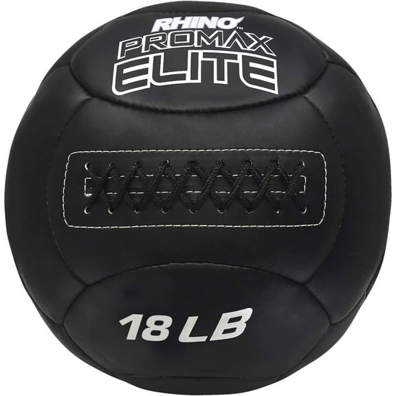 Champion Sports PRX18 Rhino Promax Elite Slam Balls, 18 lb, Soft Shell with Non-Slip Grip, Medicine Wall Exercise Ball for Weightlifting, Plyometrics, Cross Training, & Home Gym Fitness