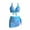 Sky Blue, variant on WREESH Womens Bikini Set with Sarong Bathing Suit Beach Cover Up Wrap Skirt Swimsuit Split Swimsuit Bikini Slings Swimsuit Fringe Beach Skirt Swim Srunks Three-Piece Set Sky Blue