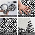 thumbnail image 6 of Salouo Ying Yang Checkered Pattern Outdoor Indoor Sturdy Doormats 16’’×24’’, Anti Fatigue Soft Flannel Thick Door Mat,Non-Slip Rectangle Rug Cushion, 6 of 7