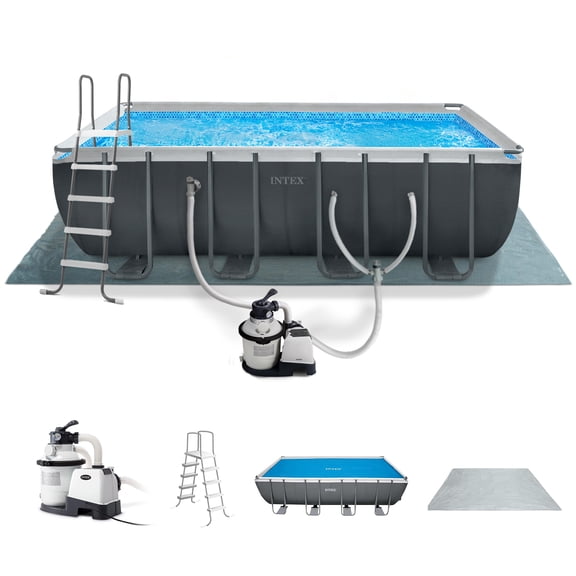 INTEX 18ft x 9ft x 52in Ultra XTR Above Ground Pool and Solar Pool Cover
