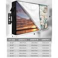 thumbnail image 7 of Outdoor TV Cover 60 to 65 Inch Weatherproof, Retro Coastal Waterproof TV Screen Protector for Outside Decor with Zipper and Pocket 58"L x 37"H , Wood Texture Sea Turtle Starfish Blue, 7 of 7