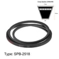 thumbnail image 2 of Uxcell SPB2518 V-Belts Drive Belt 2518mm Pitch Length Rubber for Power Transmission, 2 of 6