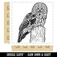 thumbnail image 2 of Wise Great Gray Owl Square Rubber Stamp Stamping Scrapbooking Crafting - Large 2.75in, 2 of 7