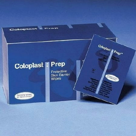 Coloplast Prep Medicated Protective Skin Barrier Single Wipes-Box of 54