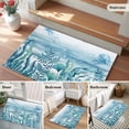thumbnail image 5 of Turquoise Jellyfish Coastal Entryway Rug 2'x3'&nbsp; Non Slip Front Door Mats, Summer Ocean Seaweed Wooden Entrance Rugs Indoor Outdoor Carpet, Washable Floor Mats Small Area Rug for Bedroom Kitchen, 5 of 8