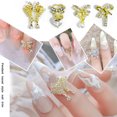 thumbnail image 2 of UDIYO 10Pcs Nail Ornaments Shiny Surface Rhinestone Fade-Resistant Bright Color Rust-proof Sparkling Alloy 3D Nail Jewelry Decoration Manicure Charms for Nail Salon, 2 of 7