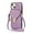 Purple, variant on Compatible with iPhone 13 Wallet Case PU Leather Crossbody Strap Lanyard Clasp Durable Card Holder Slot Protective Cover for Women Girls Purple
