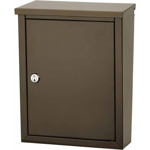 Architectural Mailboxes Chelsea Locking Wall Mount Mailbox, Bronze
