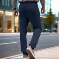 thumbnail image 3 of gbyLJF Men's Sportswear Pants Solid Color Running Fitness Trousers Jogging Pants Drawstring Elastic Waist Long Pants with Zipper Pockets, 3 of 4