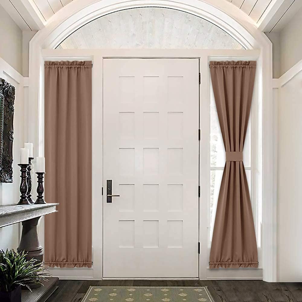 curtain in front of door