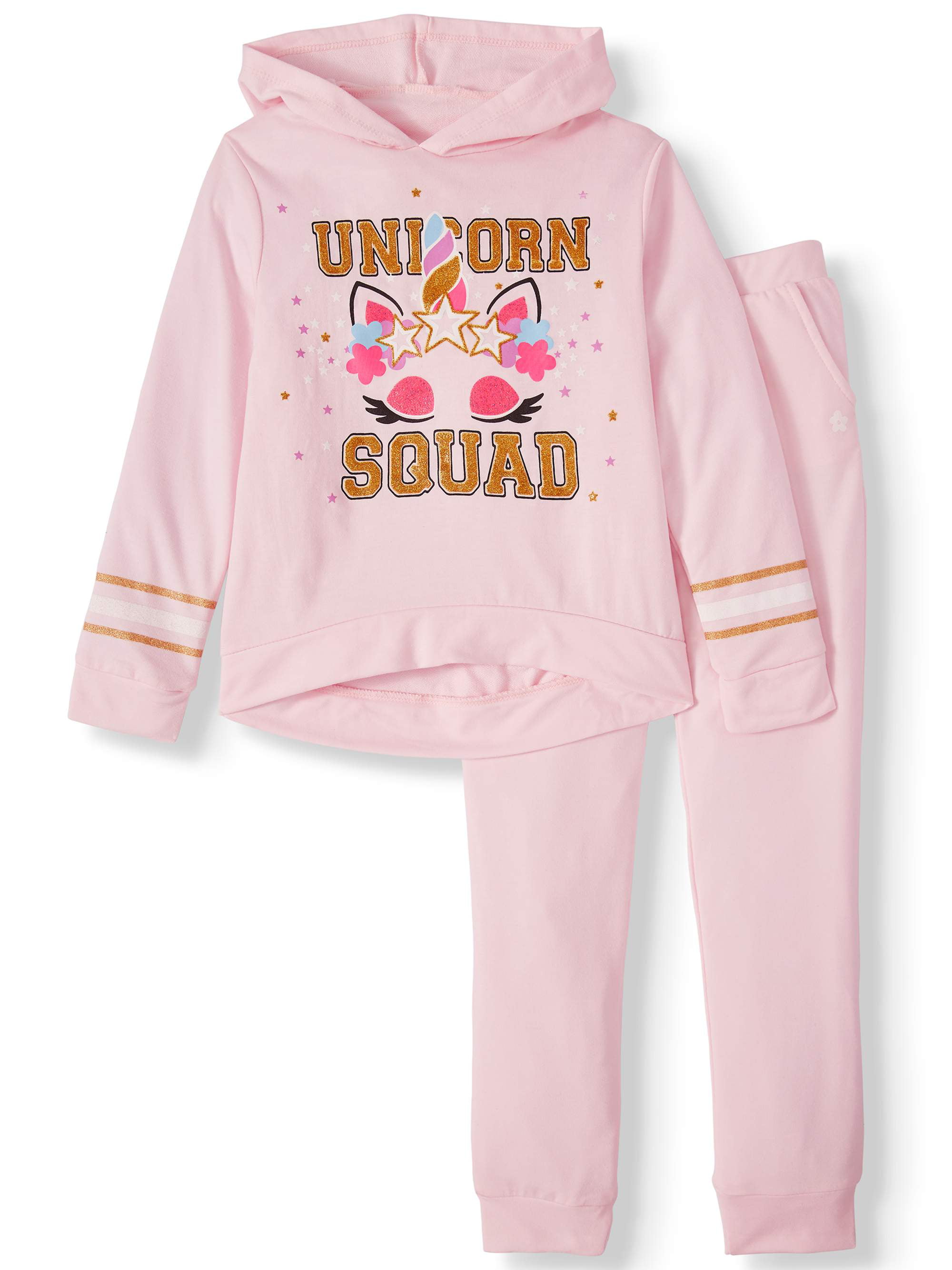 Diva Sweat Outfit  Hoodie & Sweatpants Magical Unicorn Toddler Girls 