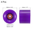 thumbnail image 2 of Uxcell 60mm with Bearings ABEC-9 Street Wheels for Skateboards Cruiser 80A, Purple Red 4 Pack, 2 of 4
