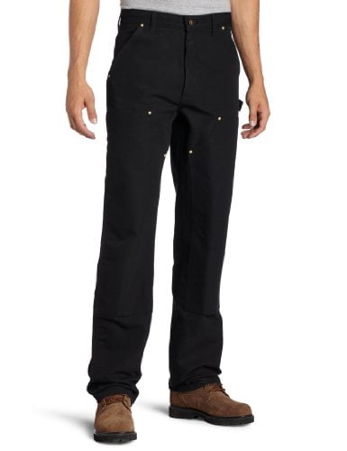 carhartt men's double front duck utility work dungaree pant b01