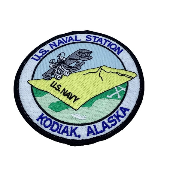 Naval Air Station NAS Kodiak Patch – Plastic Backing